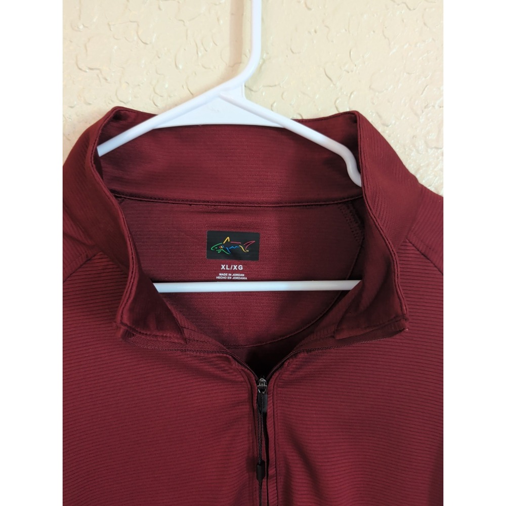 Greg Norman Mens Maroon Freedom Performance 1/4 Zip Golf Pullover Sweater L NEW - Picture 2 of 8